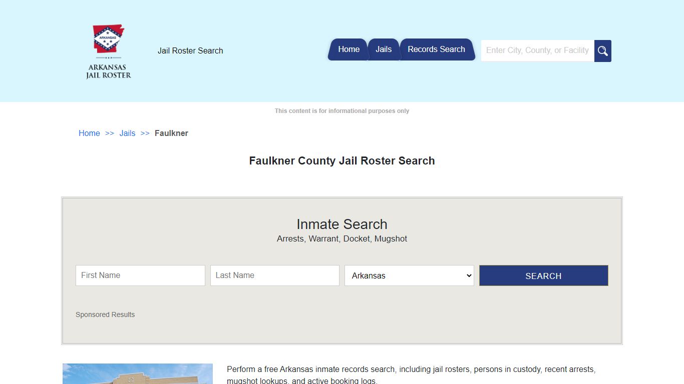 Faulkner County Jail Roster Search | Jail Roster Search