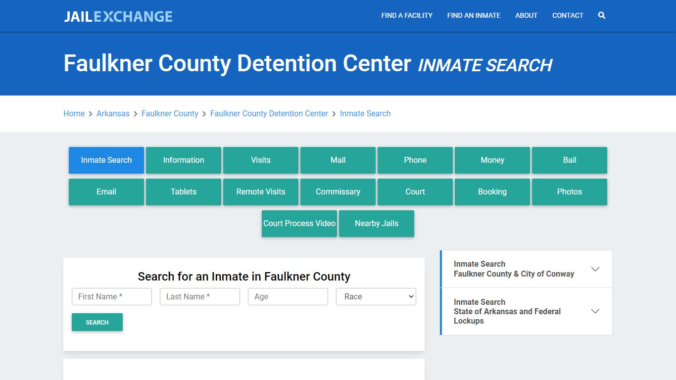 Faulkner County Detention Center Inmate Search - Jail Exchange