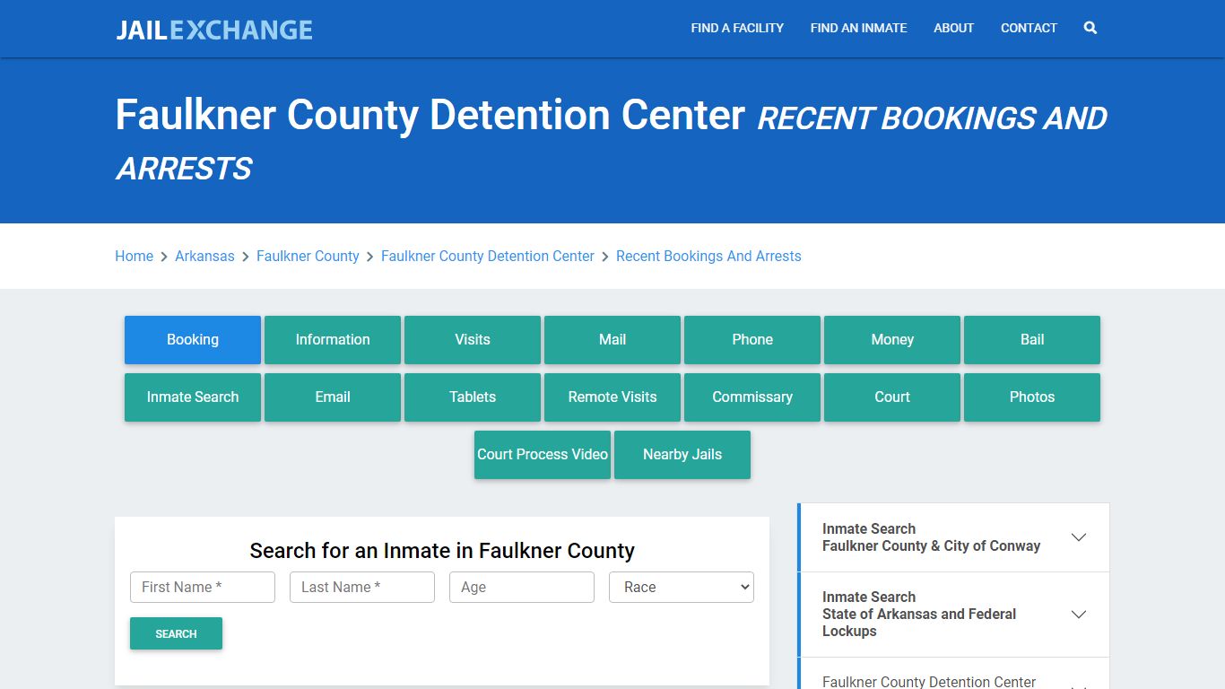 Faulkner County Detention Center Recent Bookings And Arrests