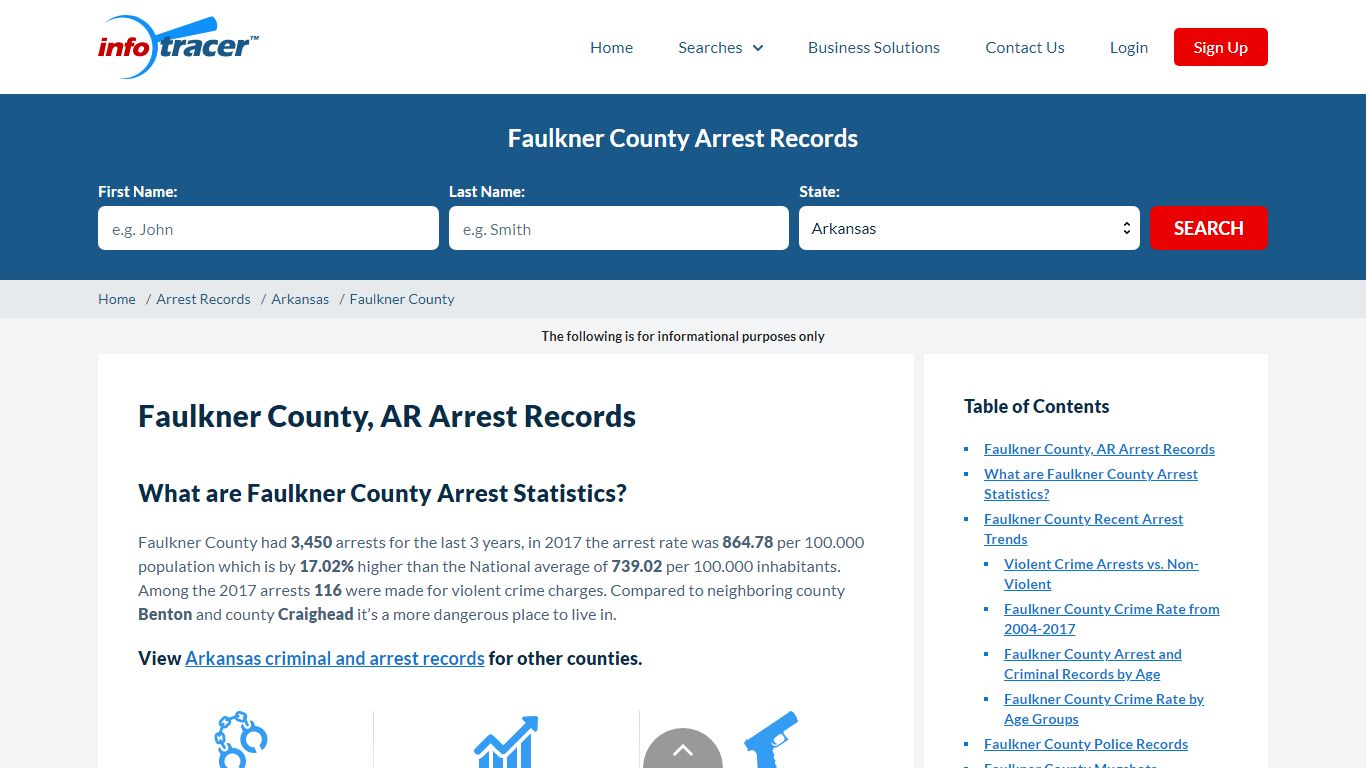 Faulkner County, AR Arrests, Booked Mugshots & Jail - InfoTracer